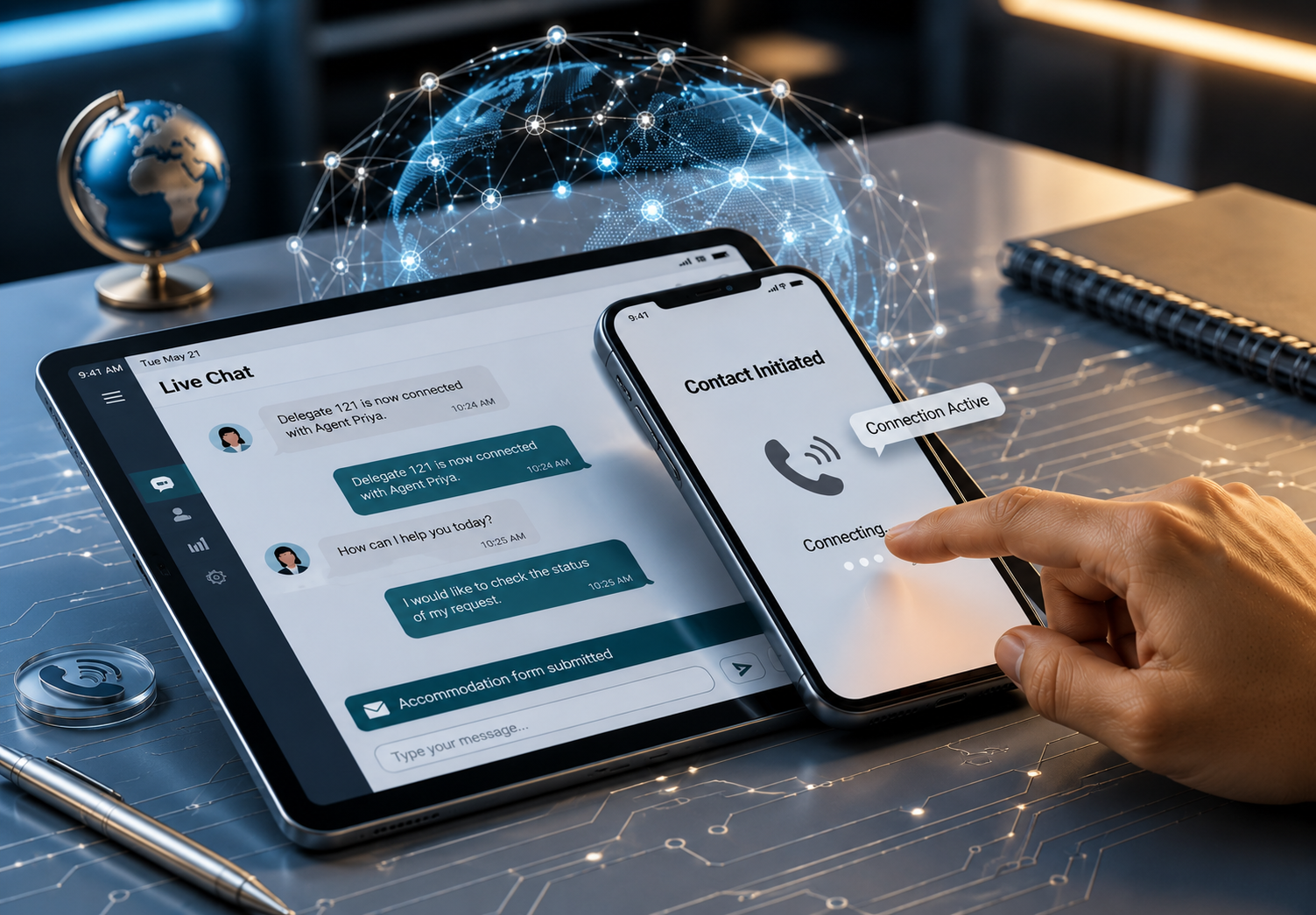 Contact Network Illustration